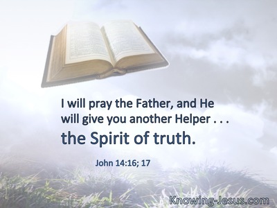 I will pray the Father, and He will give you another Helper, . . . the Spirit of truth.